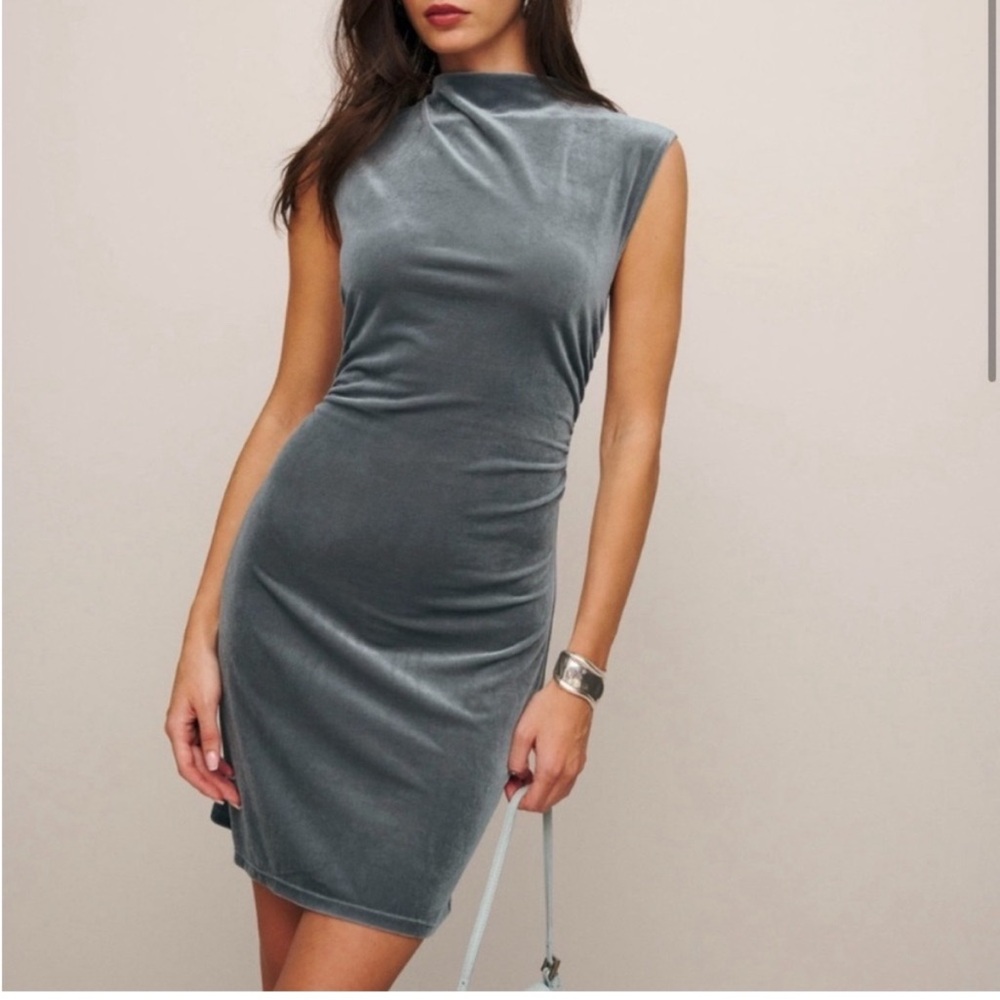 NWT Reformation Alden Velvet Knit Dress